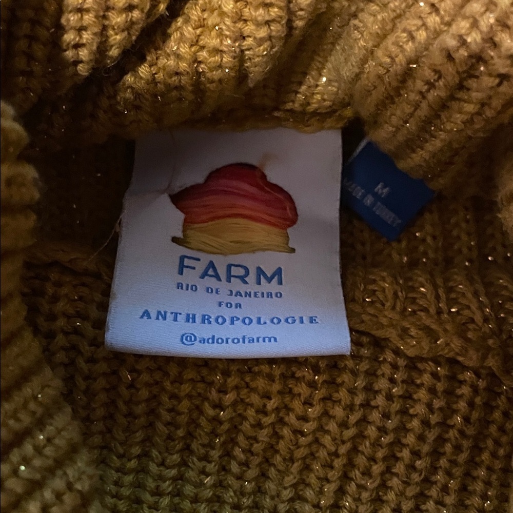 Farm Rio Anthropologie Colorful Striped Turtleneck Sweater - Picture 2 of 3